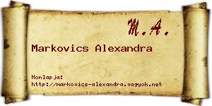 Markovics Alexandra névjegykártya
