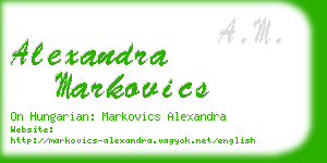 alexandra markovics business card